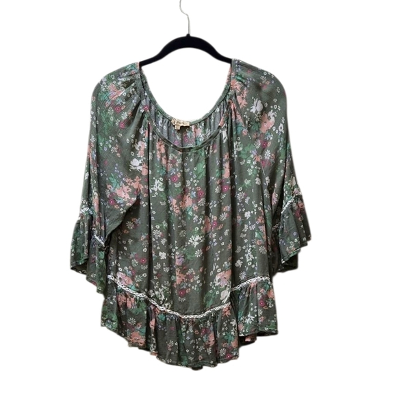 DEMOCRACY Crochet Detail Top Size XL - Picture 3 of 9